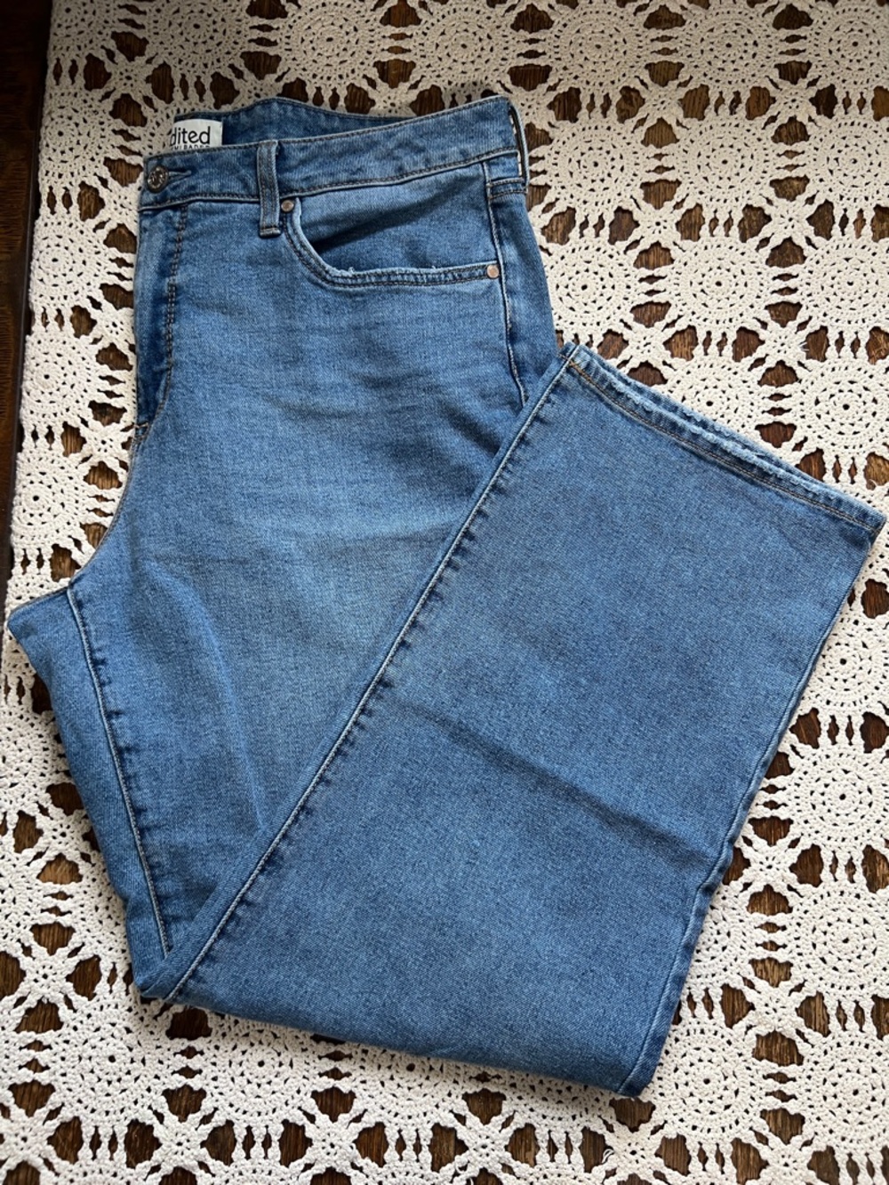 Edited by Reno Bader size 16 straight leg jeans medium wash